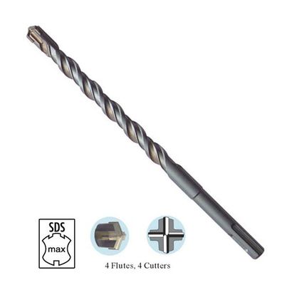 SDS MAX Hamer Drill Bit 12-40mm Cross Tipped voor beton