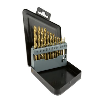 Linkse HSS-borenset met titaniumnitridecoating