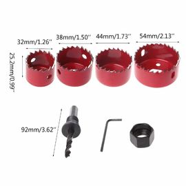 6 stuks koolstofstaal gatzaag voor houtbewerking 32-54 mm