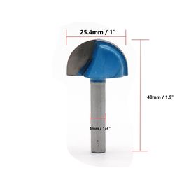 1/4 inch staal schakel Carbide Ronde Neus Router Bit