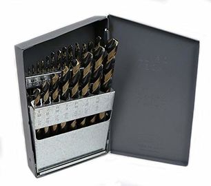 21pc HSS M2 boorstuk Set 1/64-1/2in Zwarte goud Afwerking staal doos