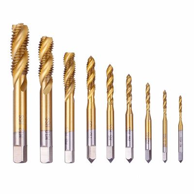 M12 Titaniumcoated Spiral Flute HSS Machine Taps DIN371