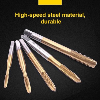 HSS 6542 Spiraalpuntstapjes M3-M8 Titanium bekleed