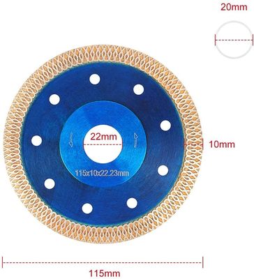 4,5 inch diamantzaagblad voor nat zagen van porseleinen tegels