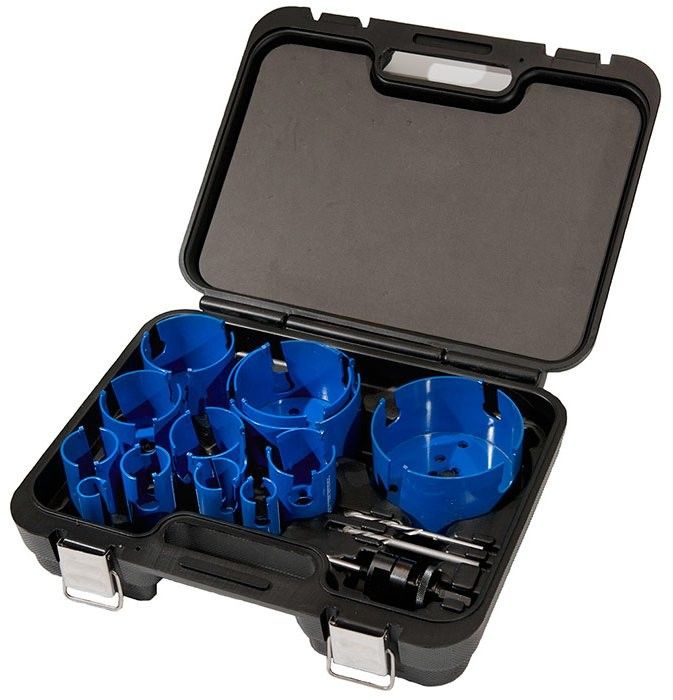 TCT Hole Saw Kit Blauw koolstofstaal met wolfraamcarbide tanden