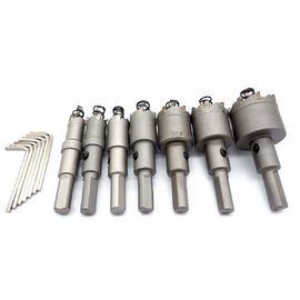 14mm35mm van de de Zaagboor van het Wolframcarbide Getipte Gat het Beetje Vastgestelde 7pcs Zilveren Kleur