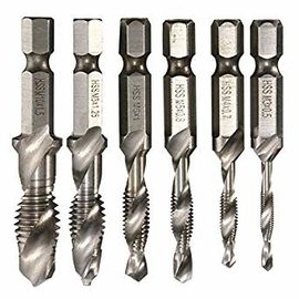 6pcs 1/4“ van de de Draaikraan van de Hexuitdraaisteel HSS de Boorbeetje Vastgestelde m3-M10 voor het Boren het Onttrekken het Snijden