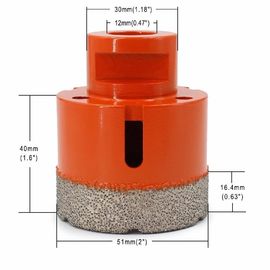 Vacuüm Gesoldeerd de Boorbeetje van de Diamantkern 2 Duimdiameter voor Beton/Graniet