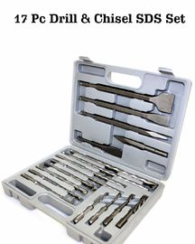 SDS Plus Boorhamer Bits Set 17-delig 40Cr Staal met Plastic Koffer