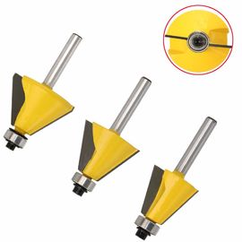Carbide chamfer router bit set 1/4 inch staaf voor houtbewerking